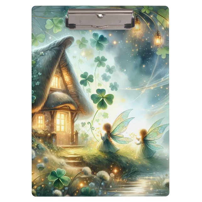 Carpeta De Pinza Shamrock Fairy Cottage Glow (Anverso)