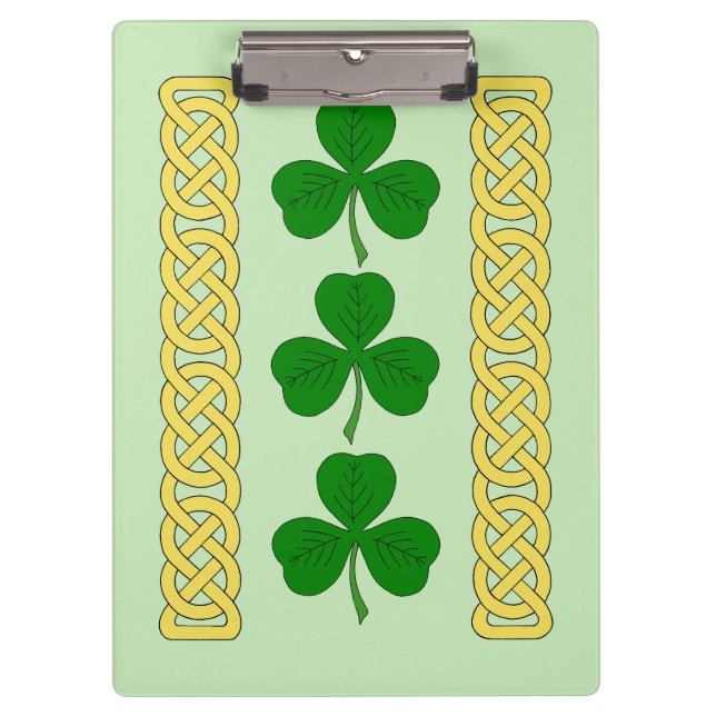 Carpeta De Pinza Shamrock Trio y Bandas de Knotwork (Anverso)