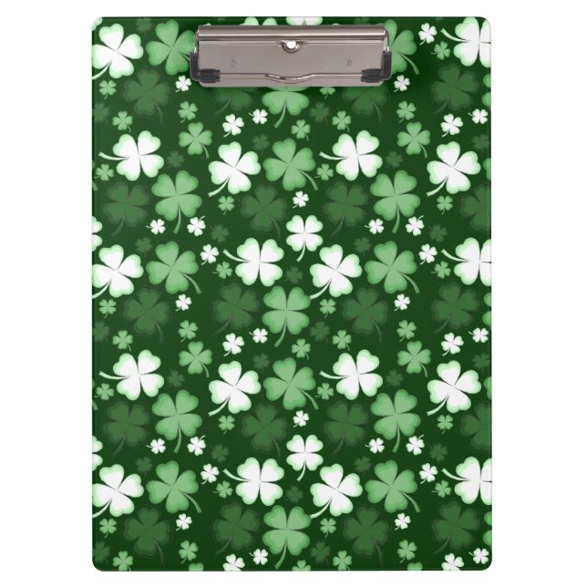 Carpeta De Pinza Shamrock verde, Día de San Patricio (Anverso)