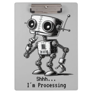 Carpeta De Pinza Shhh Robot - Shhh... estoy procesando