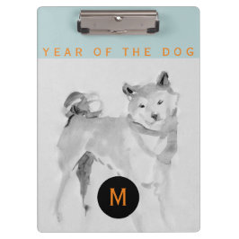 Carpeta De Pinza Shiba Inu 3 Pintando Año Perro Chino Monograma Cb