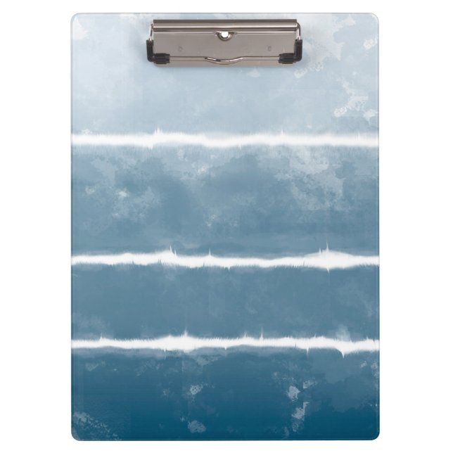 Carpeta De Pinza Shibori moderno Ombre Retro Tye Hippie Indigo (Anverso)