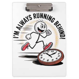 Carpeta De Pinza Siempre Detrás - Funny Latecomer Design