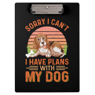 Carpeta De Pinza Siento no poder tener planes con mi perro