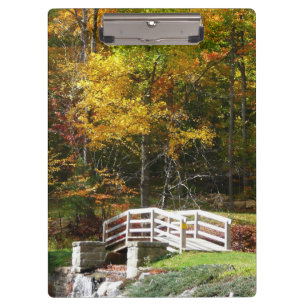 Carpeta De Pinza Siete Springs Fall Bridge I Otoño Paisaje