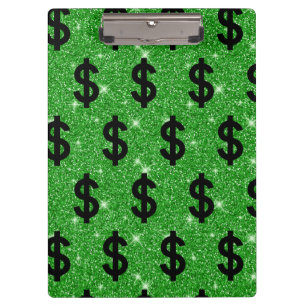 Carpeta De Pinza Signo de Dólar Negro Dinero Empresario Wall Street