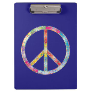 Carpeta De Pinza Signo de paz colorida