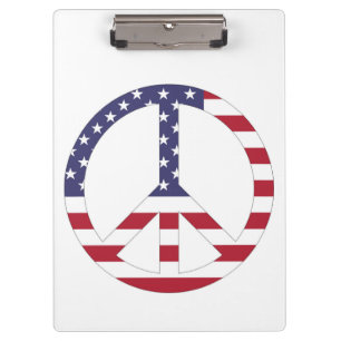 CARPETA DE PINZA SIGNO DE PAZ DE LA BANDERA ESTADOUNIDENSE