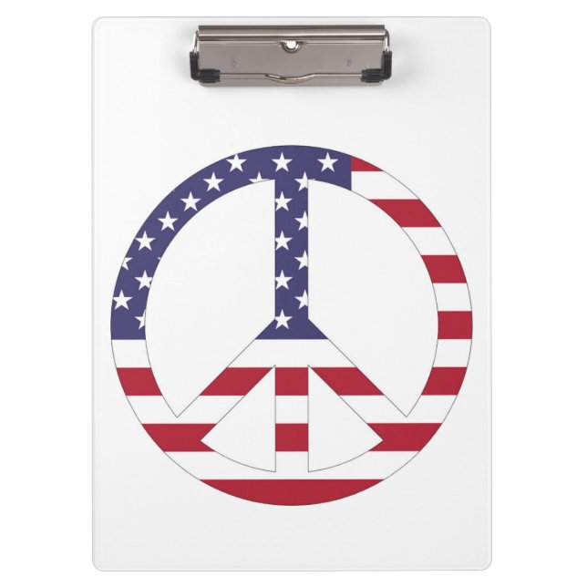 CARPETA DE PINZA SIGNO DE PAZ DE LA BANDERA ESTADOUNIDENSE (Anverso)