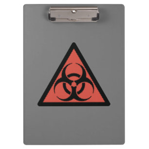 Carpeta De Pinza Signo de riesgo biológico rojo
