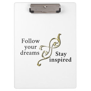 Carpeta De Pinza Sigue tus sueños - Pulsera Inspiradora para