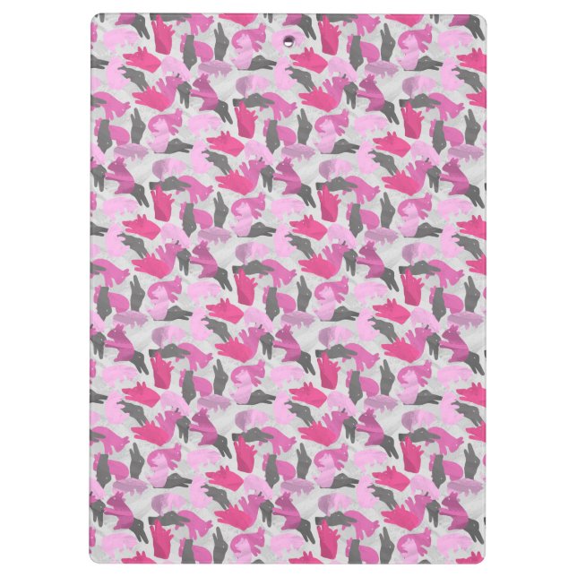 Carpeta De Pinza Silhouette Animal Camouflage Pink (Reverso)