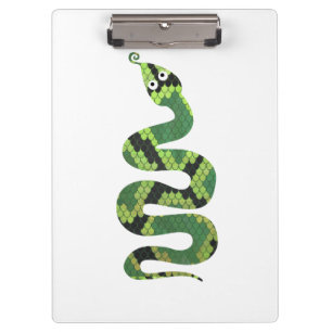 Carpeta De Pinza Silueta de papel negro y verde de serpiente