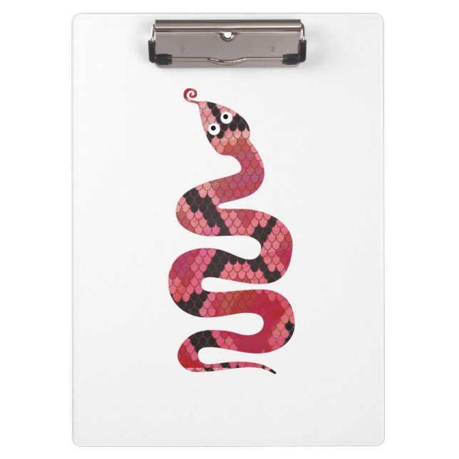 Carpeta De Pinza Silueta negra y roja de serpiente (Anverso)