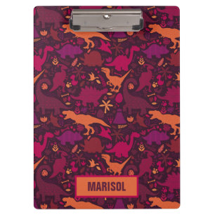Carpeta De Pinza Siluetas de garabatos de dinosaurios para niños