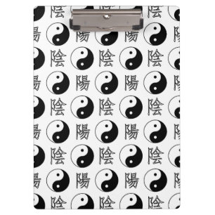 Carpeta De Pinza Símbolo blanco de Yinyang patrón chino