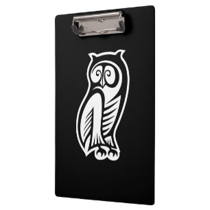 Carpeta De Pinza Símbolo de búho blanco