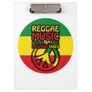 Carpeta De Pinza Símbolo de reggae y paz con citas positivas