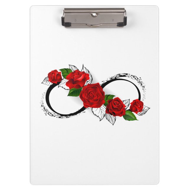 Carpeta De Pinza Símbolo infinito con rosas rojas (Anverso)