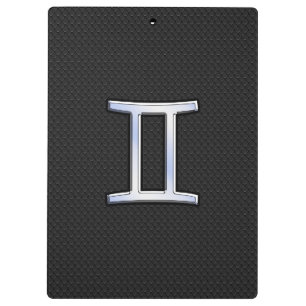 Carpeta De Pinza Símbolo moderno cromado como gemini zodiaco