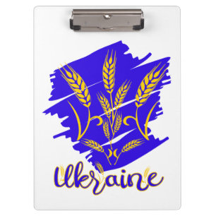 Carpeta De Pinza símbolo nacional ucraniano tryzub hecho de espiga 