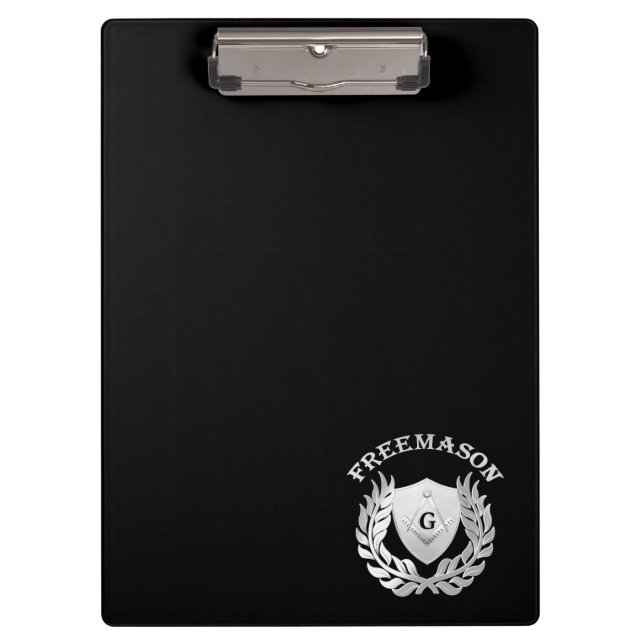 Carpeta De Pinza Símbolo plateado de albañilería (Anverso)