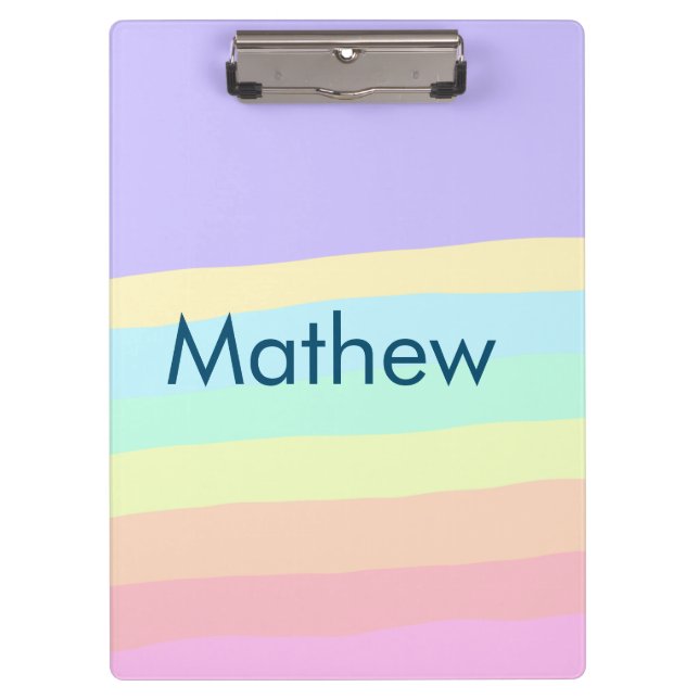 Carpeta De Pinza simple letra inicial monograma añada su nombre (Anverso)