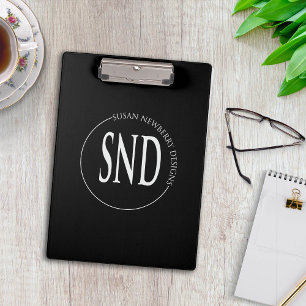 Carpeta De Pinza Simple Logotipo Empresarial Redondo Personalizado