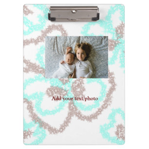 Carpeta De Pinza simple minimal AGREGA TU FOTO TEXTO azul brillo Th