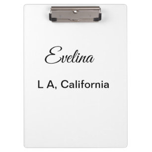 Carpeta De Pinza Simple minimal añade tu nombre texto lugar ciudad