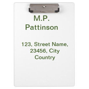 Carpeta De Pinza Simple minimal verde añade tu texto nombre foto pe