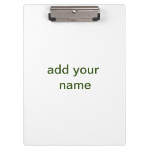 Carpeta De Pinza Simple minimal verde añade tu texto nombre foto pe