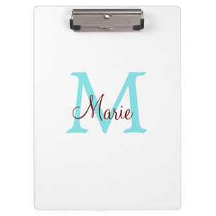 Carpeta De Pinza simple mínimo añadir nombre monograma rojo rosado
