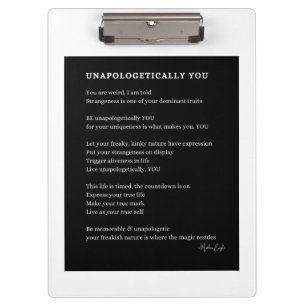 Carpeta De Pinza Sin arrepentimiento, eres tú mismo poema poster mu