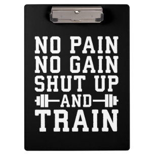 Carpeta De Pinza Sin Dolor Ni Ganancia, Cállate Y Entrena - Inspira