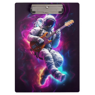 Carpeta De Pinza Sinfonía del vacío   Astronauta Neon Cyberpunk