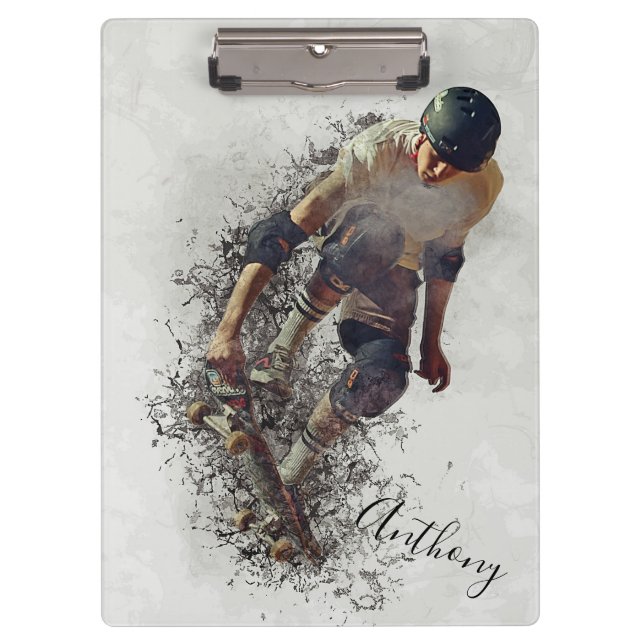 Carpeta De Pinza Skateboarding (Anverso)