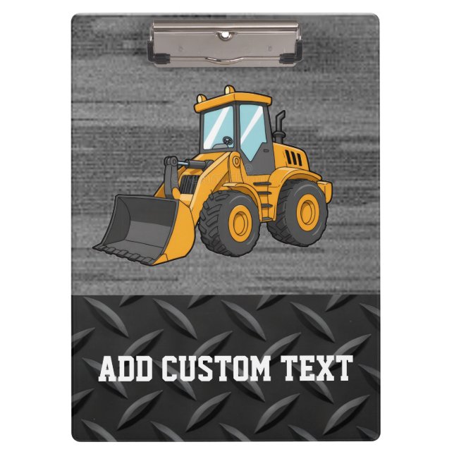 Carpeta De Pinza Skid Steer Construction Logo clipboard (Anverso)