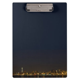 Carpeta De Pinza Skyline Seattle de noche