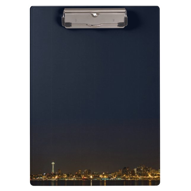 Carpeta De Pinza Skyline Seattle de noche (Anverso)