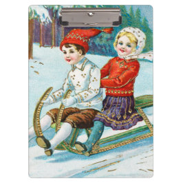 Carpeta De Pinza Sleigh riding at Christmas time