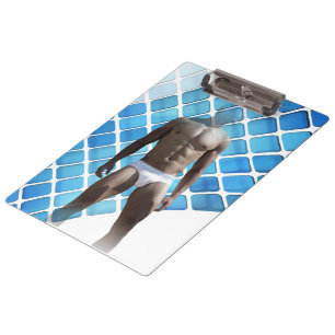 Carpeta De Pinza SlipperyJoe musculoso hombre abdominales six-pack 