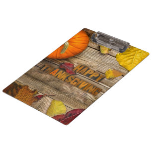 Carpeta De Pinza SlipperyJoe's cálido tema de otoño de Acción de Gr