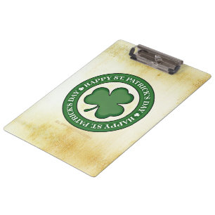 Carpeta De Pinza SlipperyJoe's día de San Patricio brillante trébol
