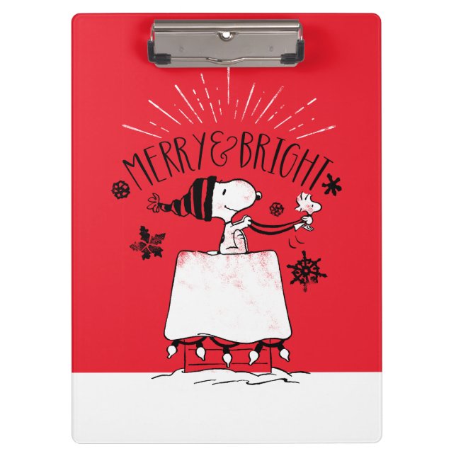 Carpeta De Pinza Snoopy and Woodstock - Merry & Bright (Anverso)