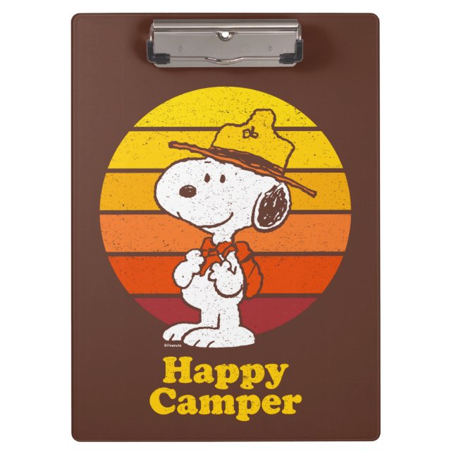 Carpeta De Pinza Snoopy | Beagle Scout - Camper feliz (Anverso)