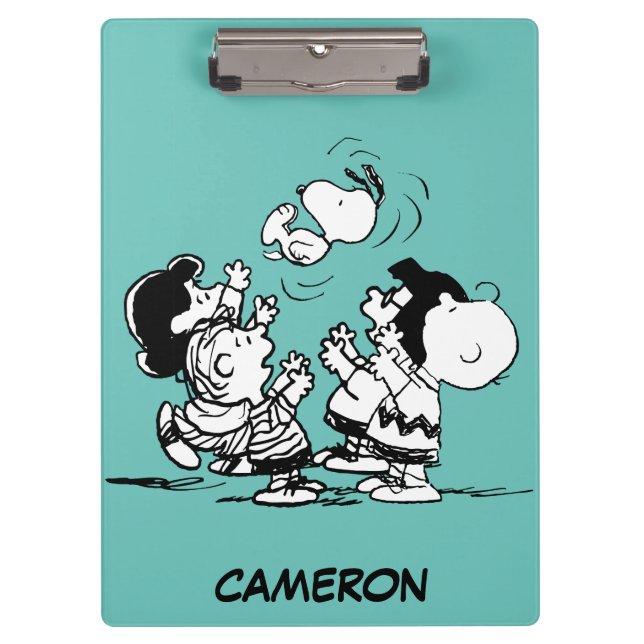 Carpeta De Pinza Snoopy de levantamiento de bandas de cacahuetes (Anverso)