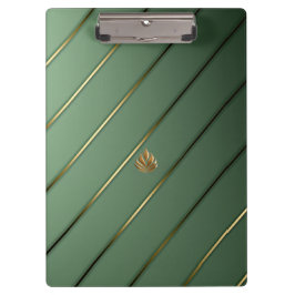 Carpeta De Pinza Sofisticado Sage Green & Gold