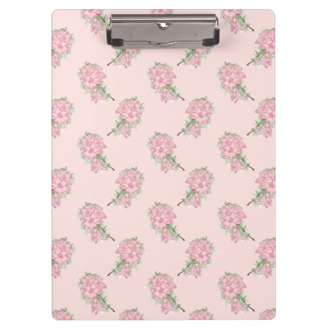 Carpeta De Pinza Soft Pink Floral Pattern | Romantic Flower (Anverso)