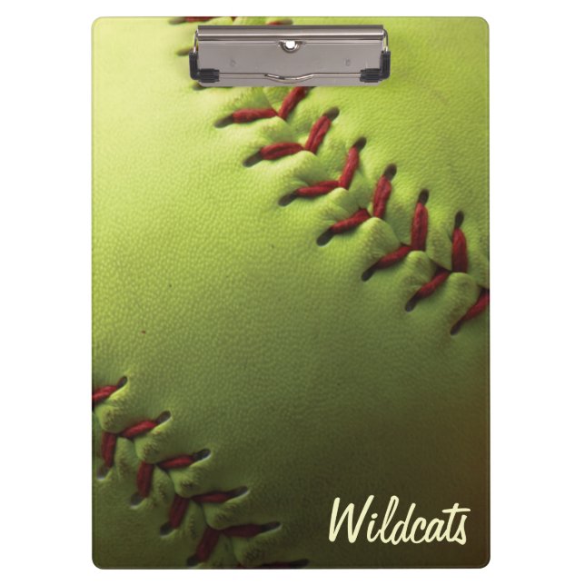 Carpeta De Pinza Softball amarillo (Anverso)